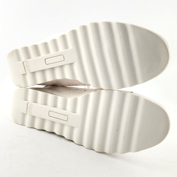 Studio Flexx Alternate  White Dusty Pink Leather Sneakers Chrome Detail Size 7 - Picture 9 of 15